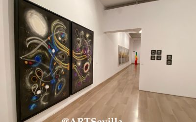The diptych “Black hole, white hole and primary consciousness“  at ARTSevilla22